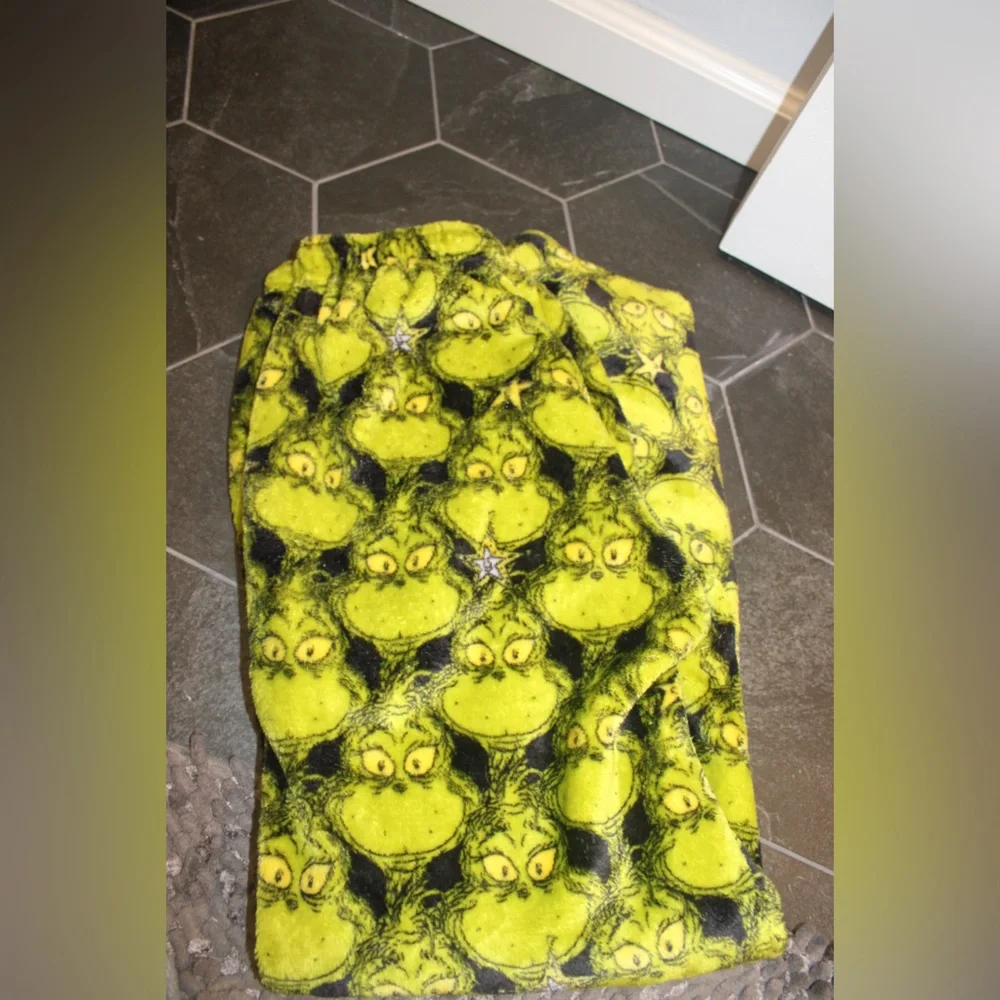 Dr. Seuss Grinch Superminky Fleece Sleep Pants Men’s Small - Picture 8 of 13